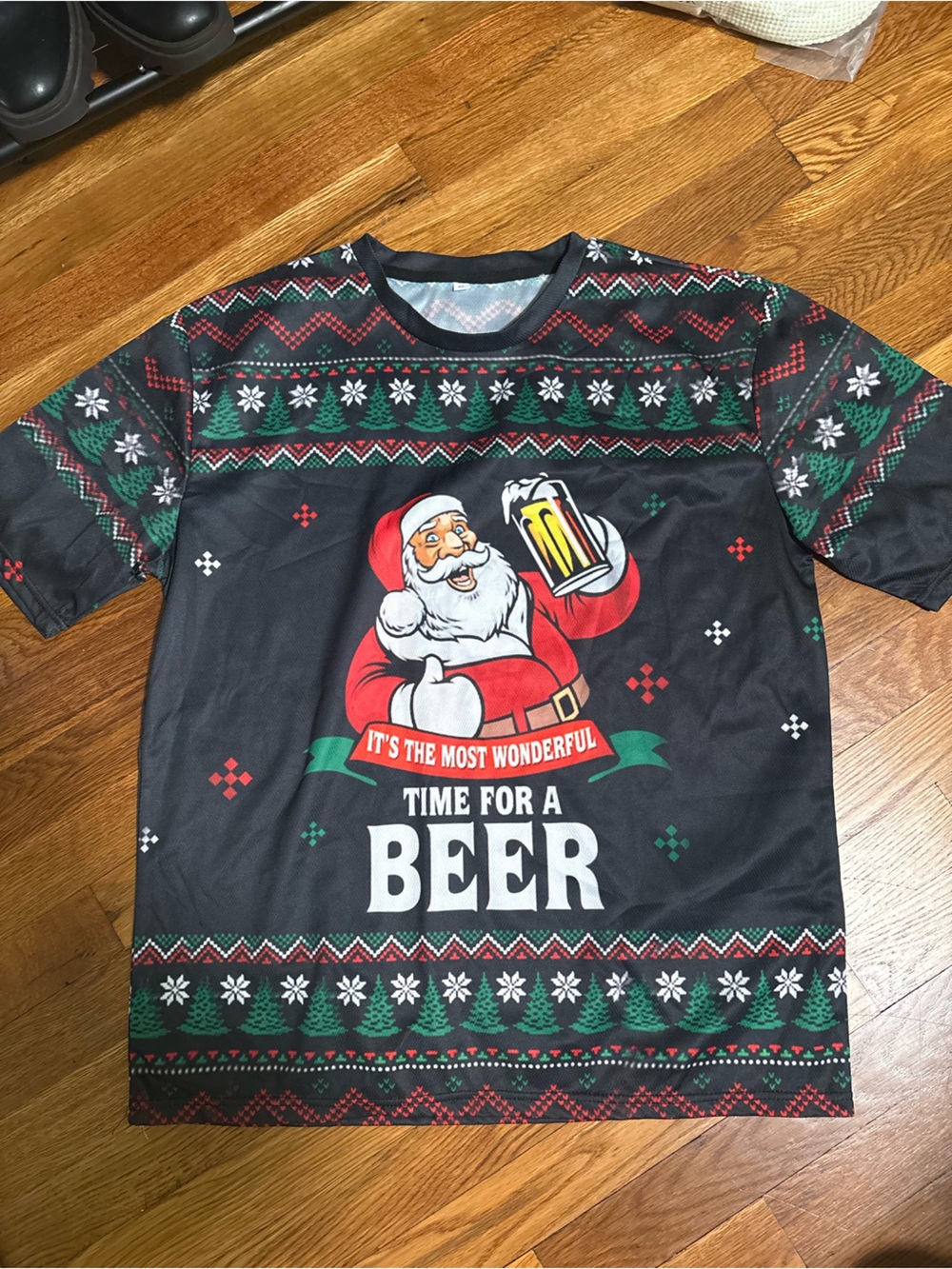 Holiday Santa 'Time for a Beer' Graphic tee